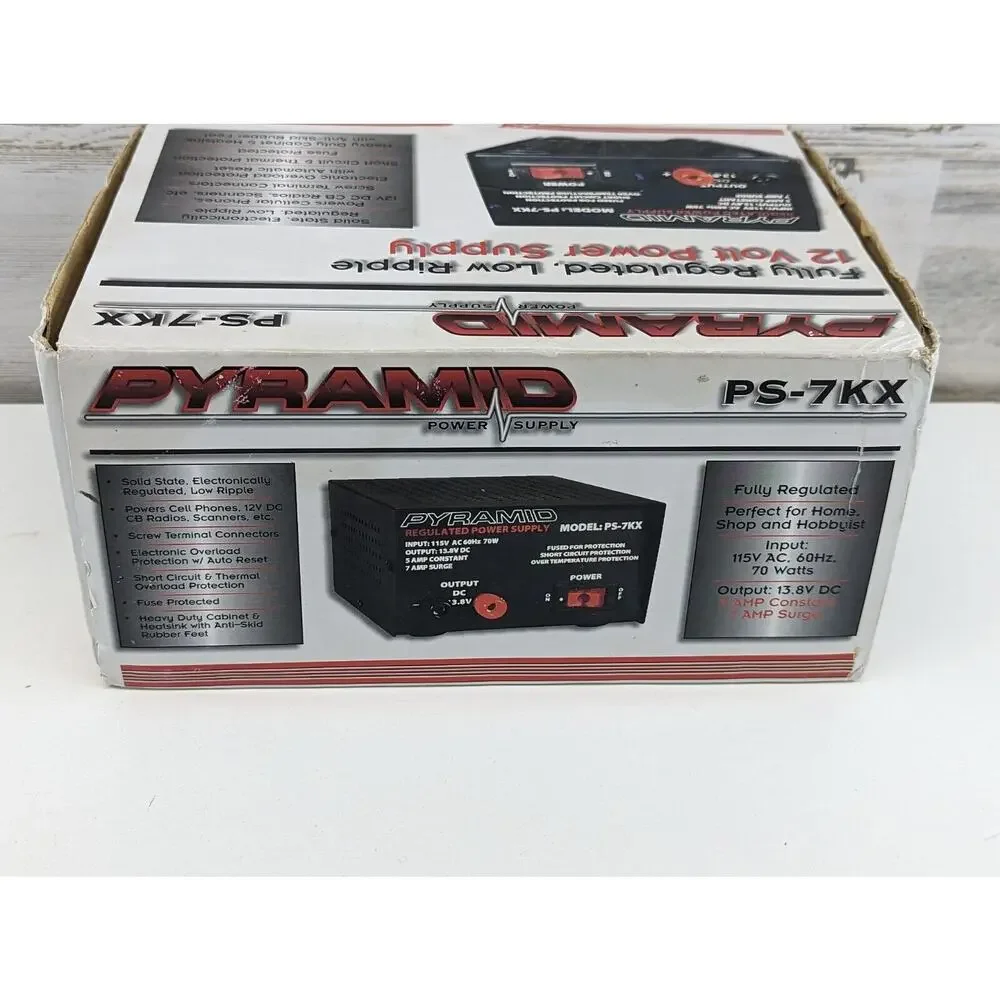 Pyramid Ps7kx 5 Amperage 70 Watts Power Supply For Phones Cb Radios Scanners
